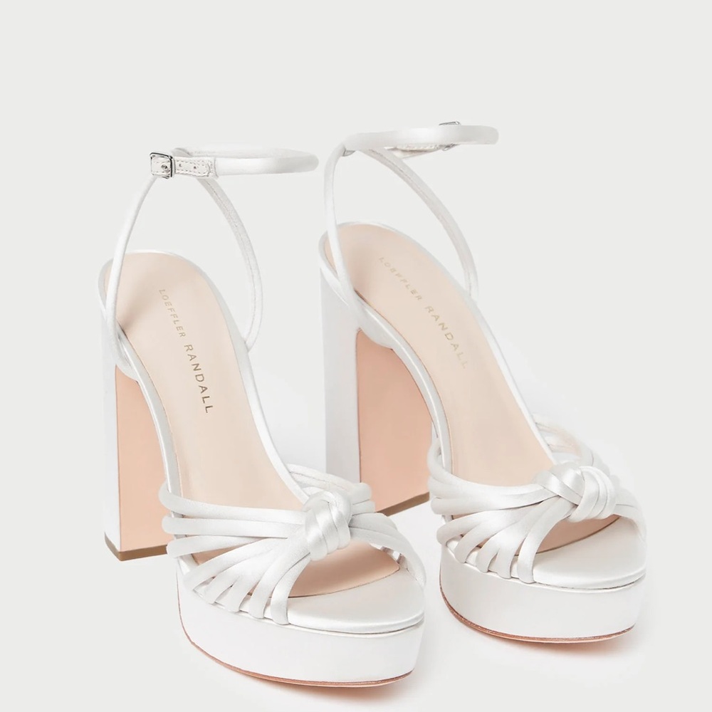 Loeffler Randall Rivka Cream Knot Platform Sandal